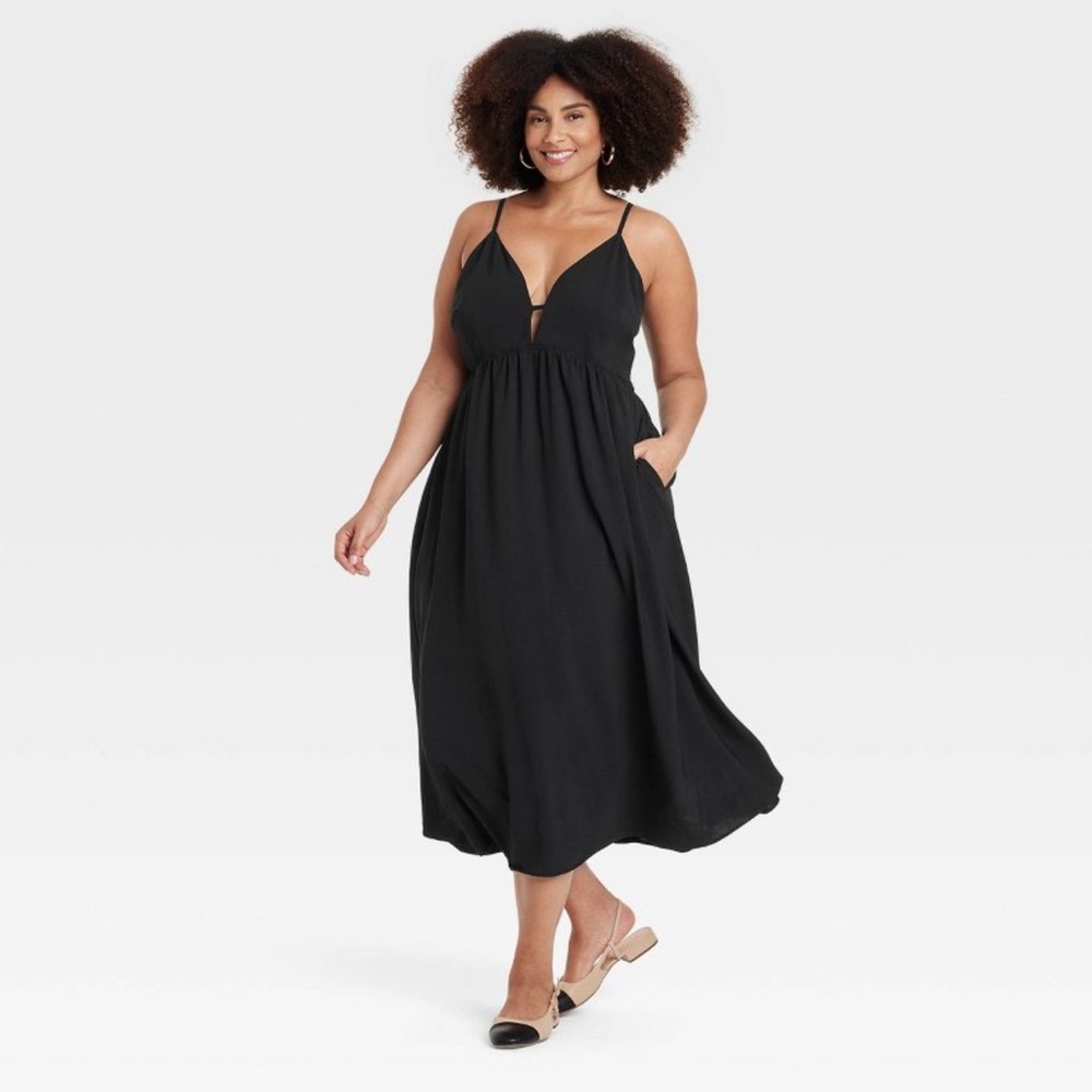 Women's Ruched Midi Dress
